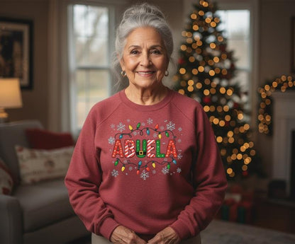 Christmas "Abuela" Sweatshirt | Matching family sweatshirts En Español | Familia Sweatshirts | Abuela Sweatshirt for Christmas