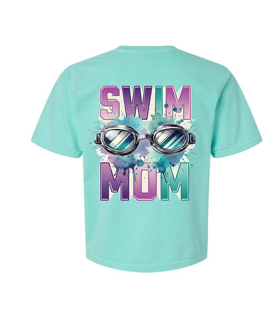 Barracudas Swim Mom Adult Comfort Colors® Boxy T-Shirt | Relaxed Vintage Swim Graphic Tee