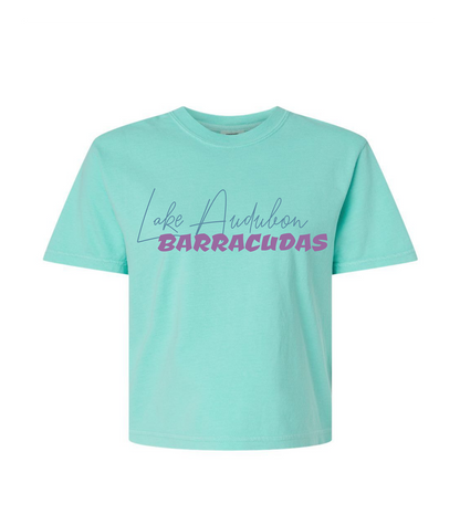 Barracudas Swim Mom Adult Comfort Colors® Boxy T-Shirt | Relaxed Vintage Swim Graphic Tee
