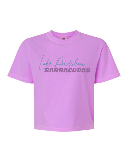 Barracudas Swim Mom Adult Comfort Colors® Boxy T-Shirt | Relaxed Vintage Swim Graphic Tee