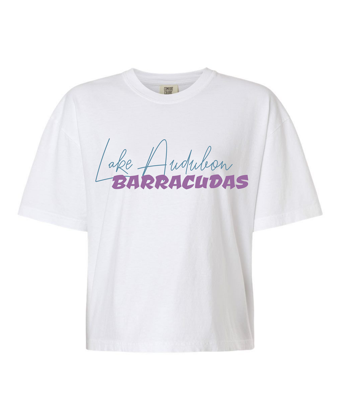 Barracudas Swim Mom Adult Comfort Colors® Boxy T-Shirt | Relaxed Vintage Swim Graphic Tee