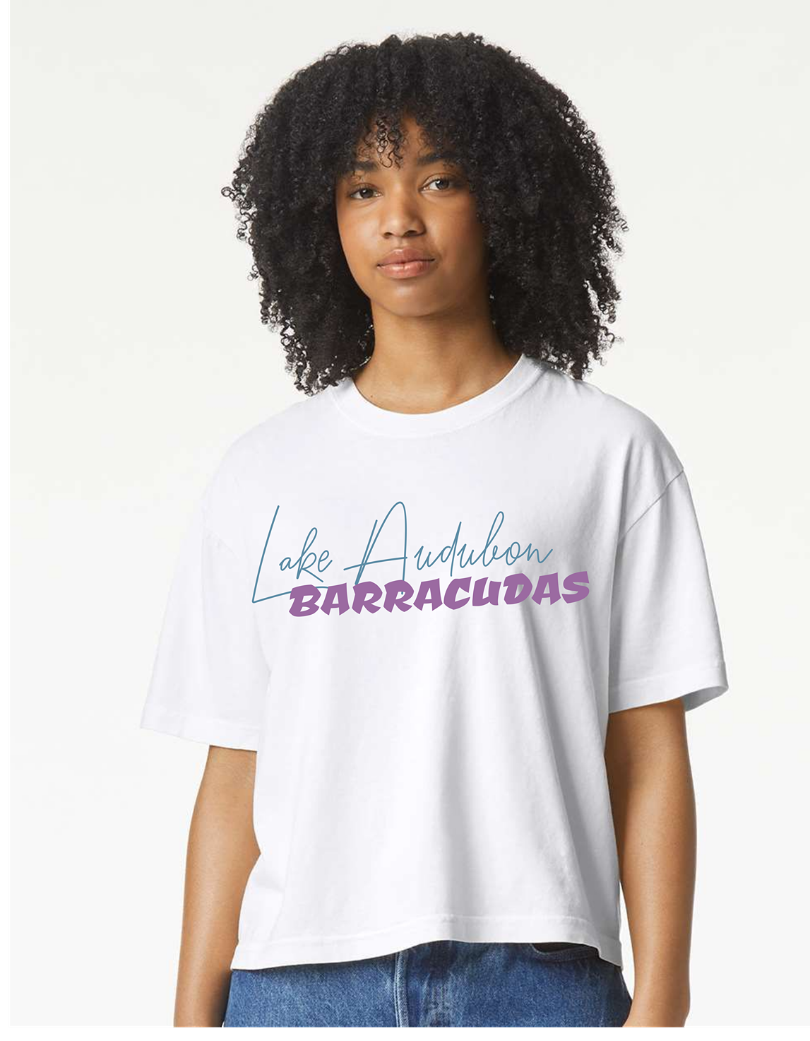Barracudas Swim Mom Adult Comfort Colors® Boxy T-Shirt | Relaxed Vintage Swim Graphic Tee