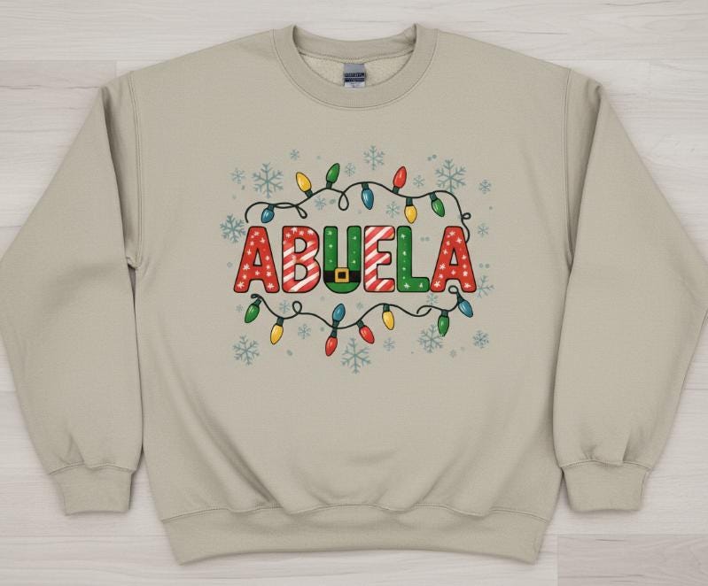 Christmas "Abuela" Sweatshirt | Matching family sweatshirts En Español | Familia Sweatshirts | Abuela Sweatshirt for Christmas