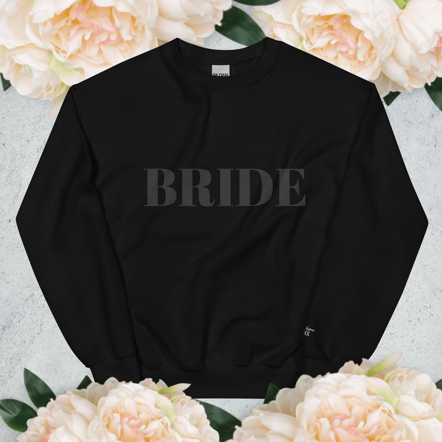 Tone on Tone Bride Sweatshirt: Bridal Party Gift